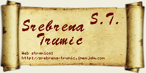 Srebrena Trumić vizit kartica